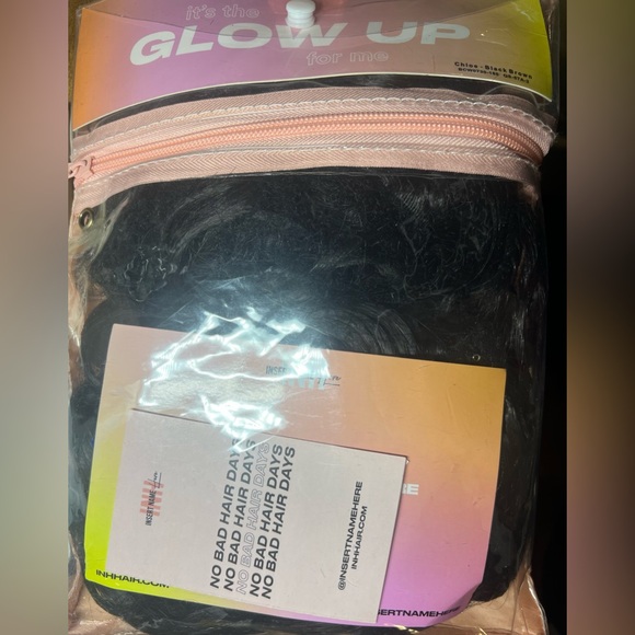 Chloe Black Brown Extensions 18" half up half down with loose spiral waves - Picture 3 of 6